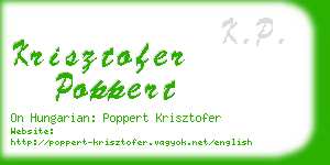 krisztofer poppert business card